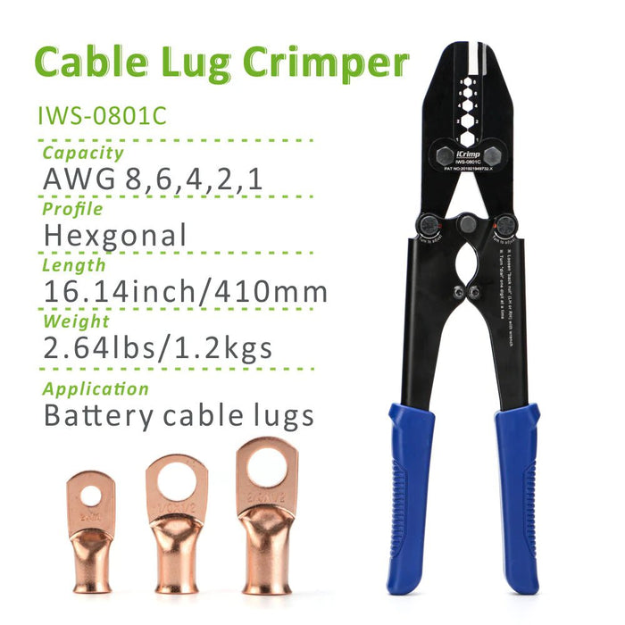 Heavy Duty Copper Lug Crimping Tool 