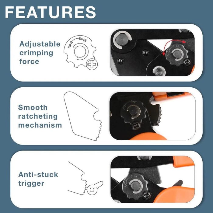 Dupont D-Sub Terminals JST Pin Crimper  features