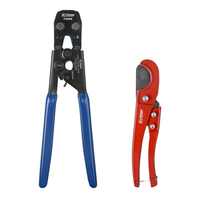 CRP0409 ASTM F2098 PEX Clamp Cinch Tool Kit for 3/8", 1/2", 5/8", 3/4", 1" Stainless Steel Clamps