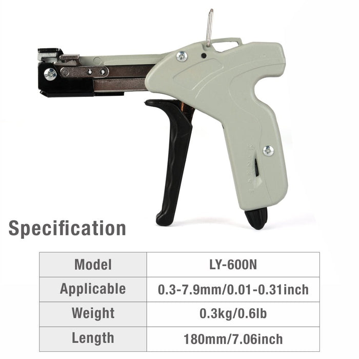 LY-600N Stainless Steel Zip Tie Gun For Fastening & Cutting up to 7.9mm