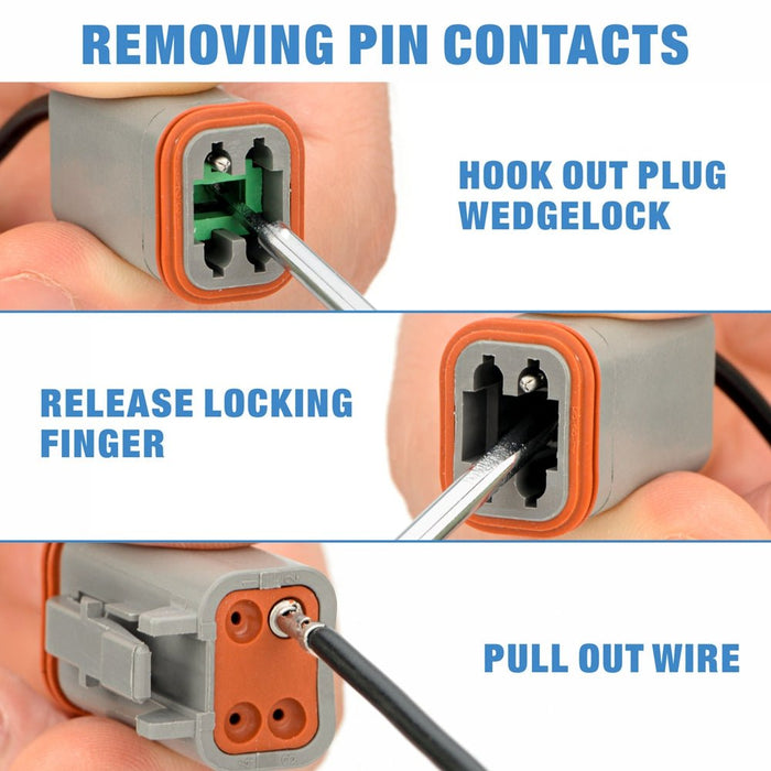 Removing pin contacts