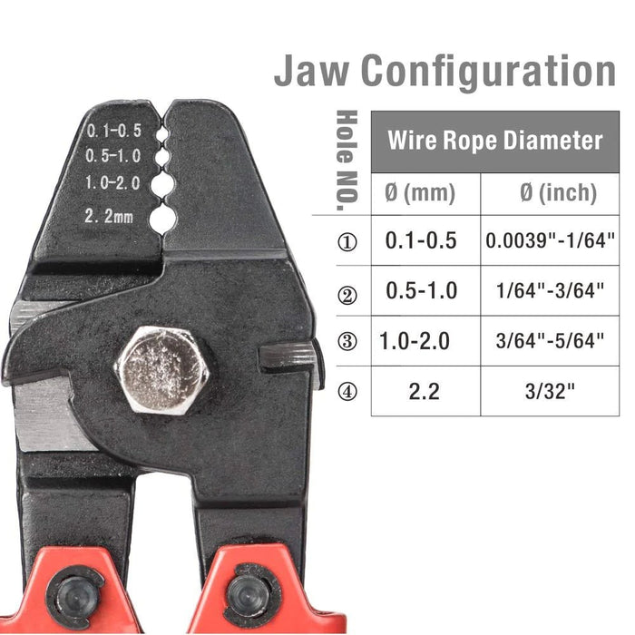 Wire Rope Swager Jaw configuration