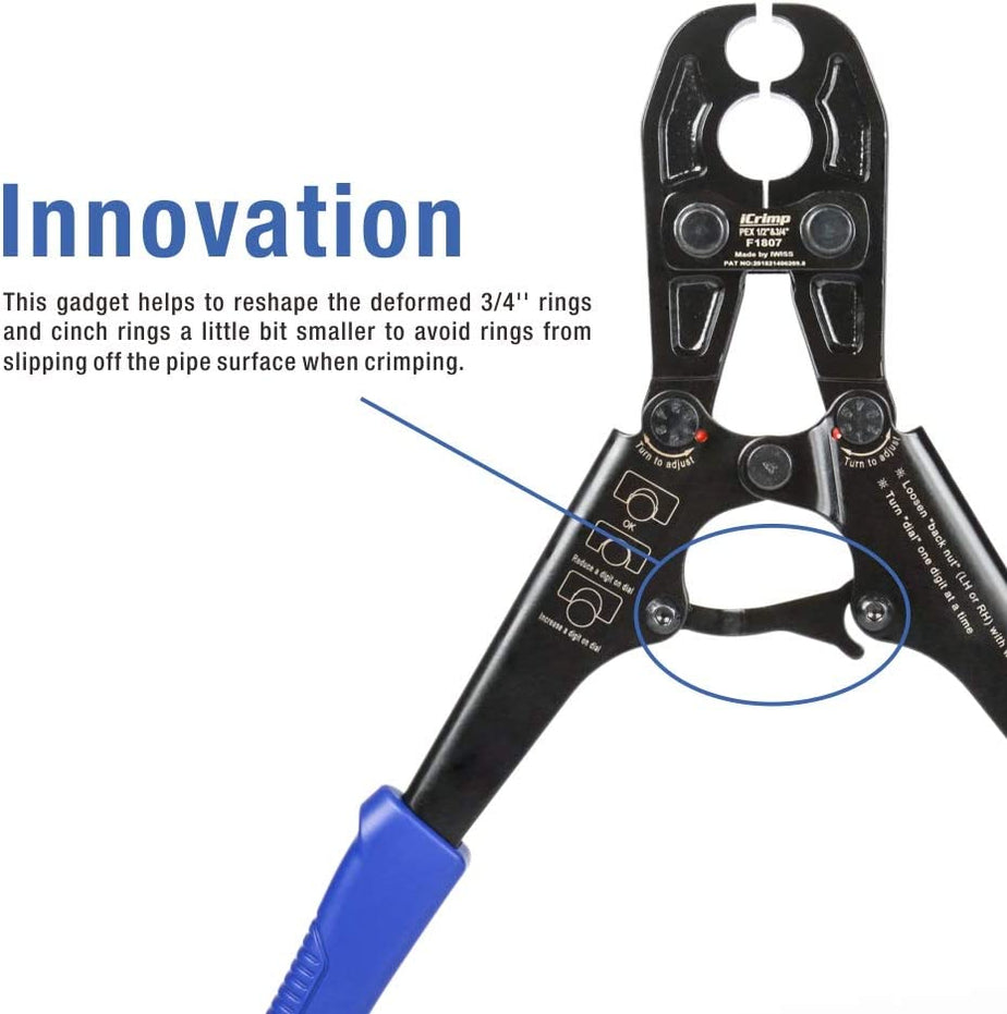 F1807 Pex Cutting Tool for 1/2-inch & 3/4-inch Copper Rings — iCrimp Tools